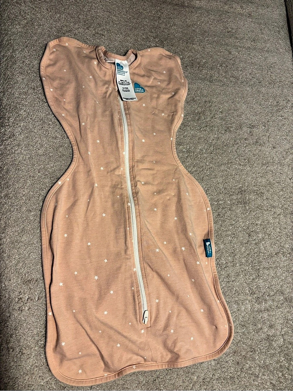 Love to Dream Swaddle Up Original Sleep Sack 1.0 TOG Sleep Sack Pink Small 0-3 m
